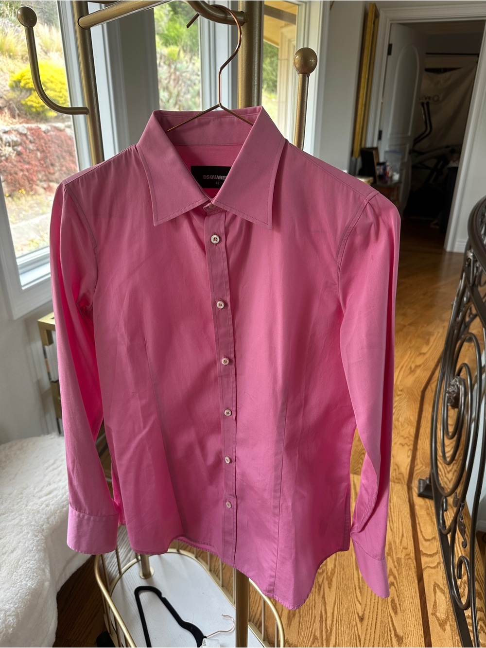DSQUARED2 Hot Pink Button-Front Shirt